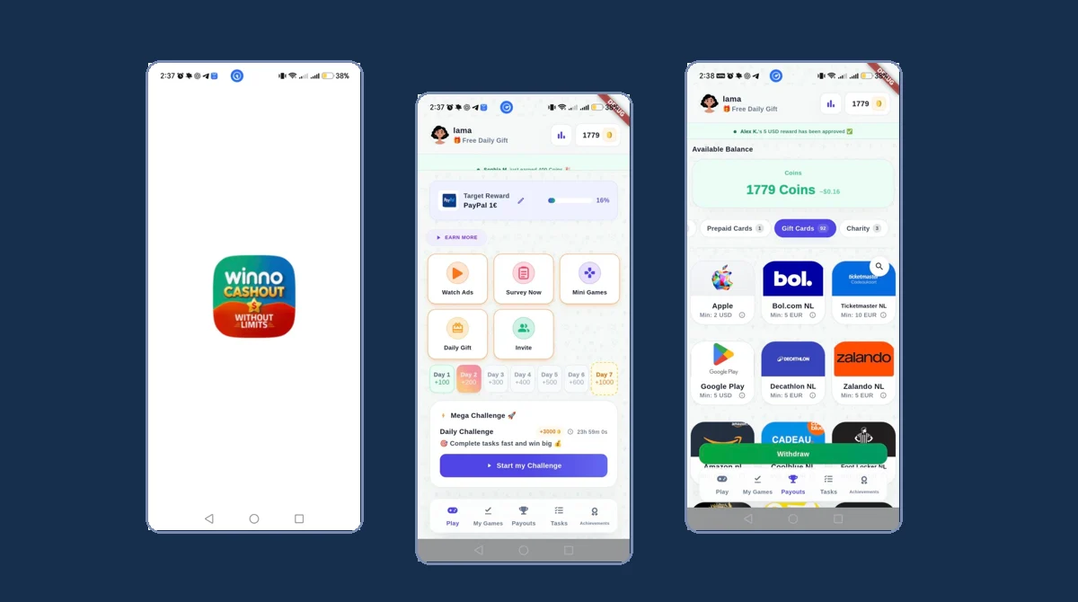 Winno app screenshot